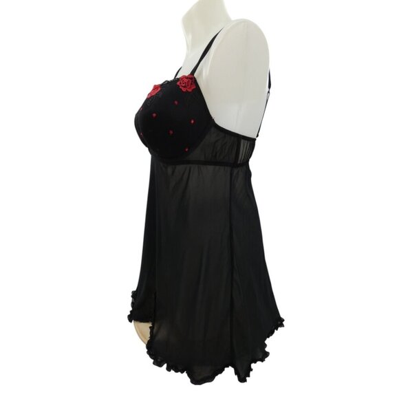 Morgan Taylor Rose Mesh Lingerie 2X | Whimsigoth Romantic Boudoir Alt Style - Picture 5 of 8